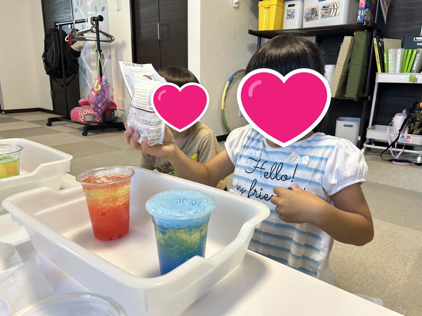 水遊びにぴったりのお天気になりました🐳