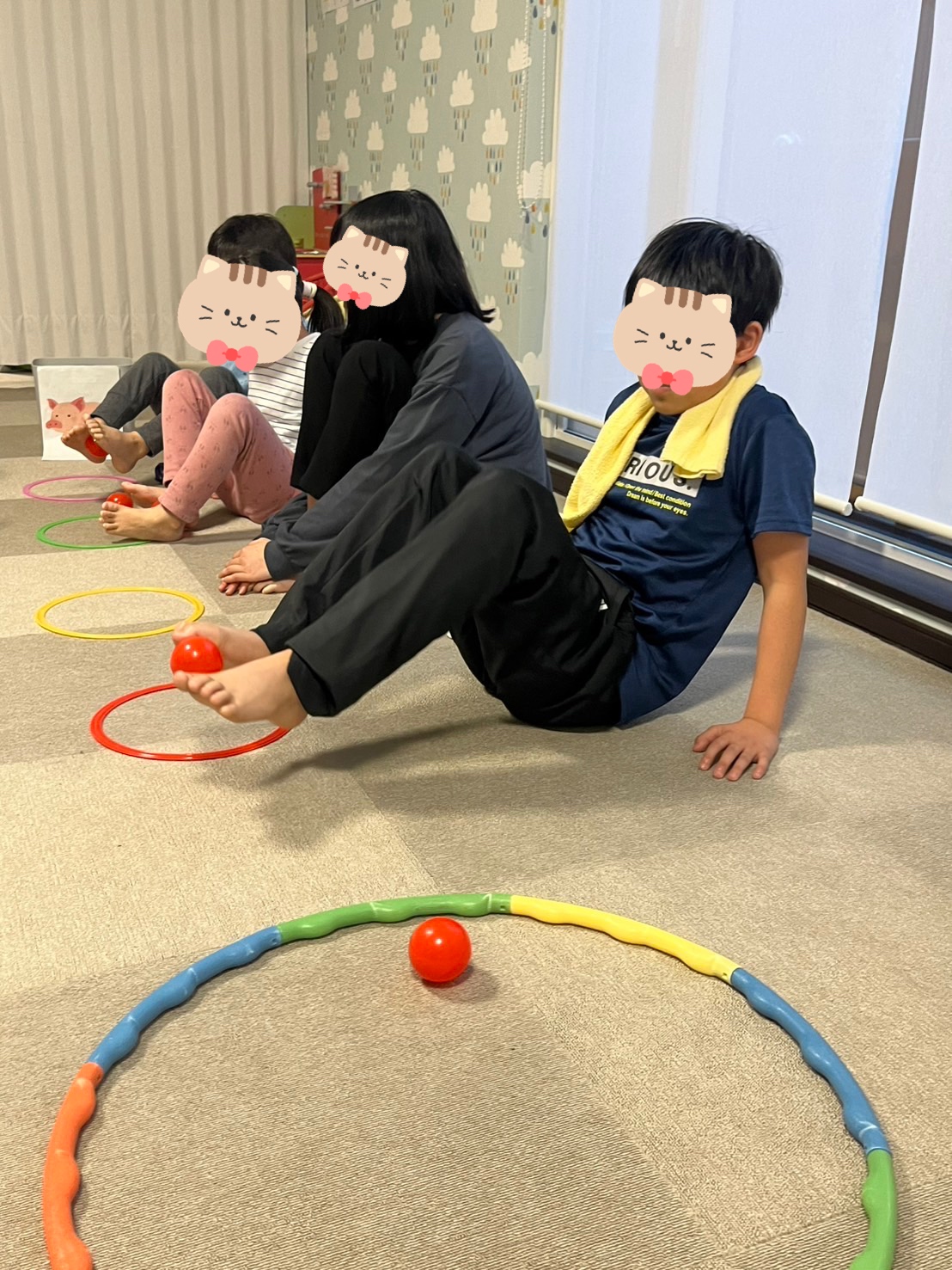 せっけんあそび&ボール運びリレー✨