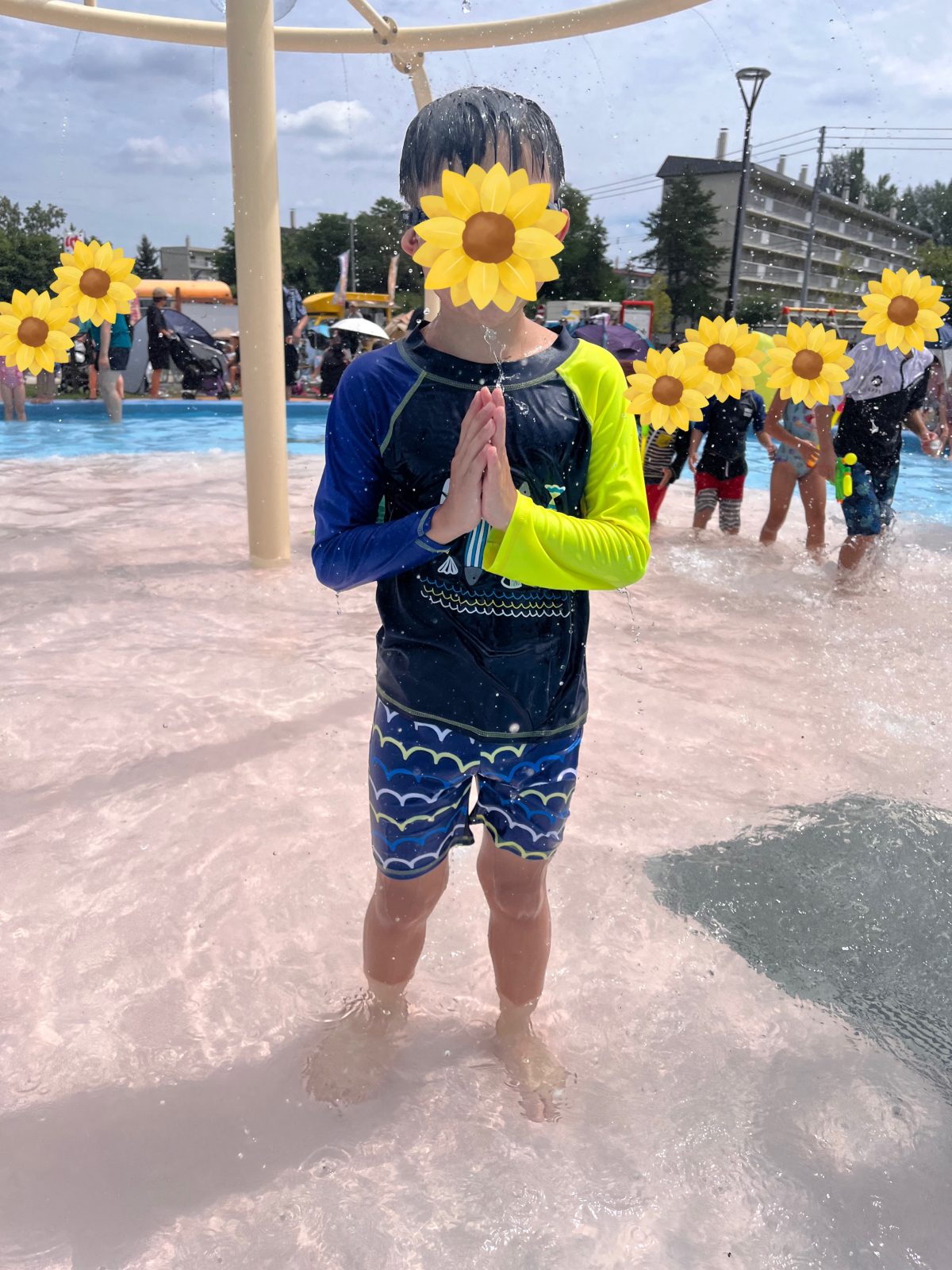水遊びにぴったりのお天気になりました🐳