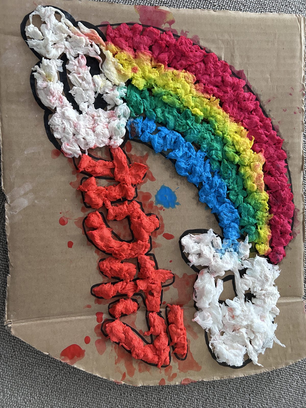 ちあふるひがし&ティッシュでカウホラ作り🌈