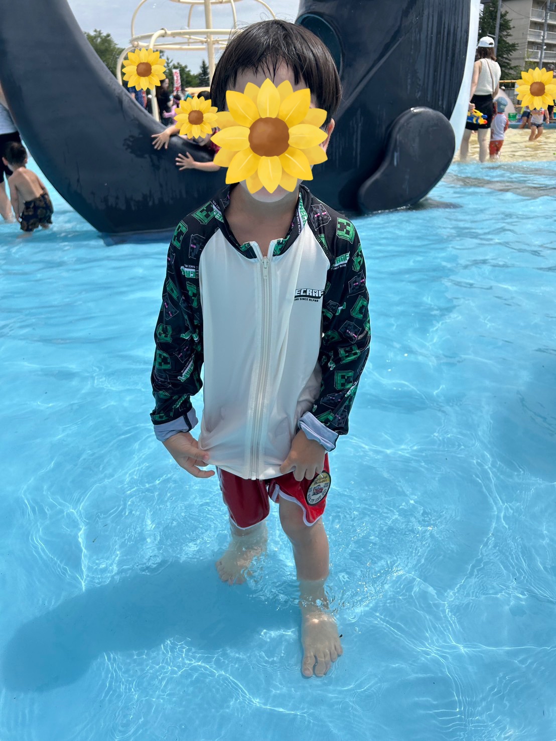 水遊びにぴったりのお天気になりました🐳