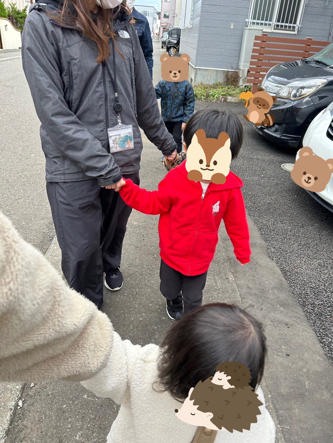 風船遊び＆お散歩